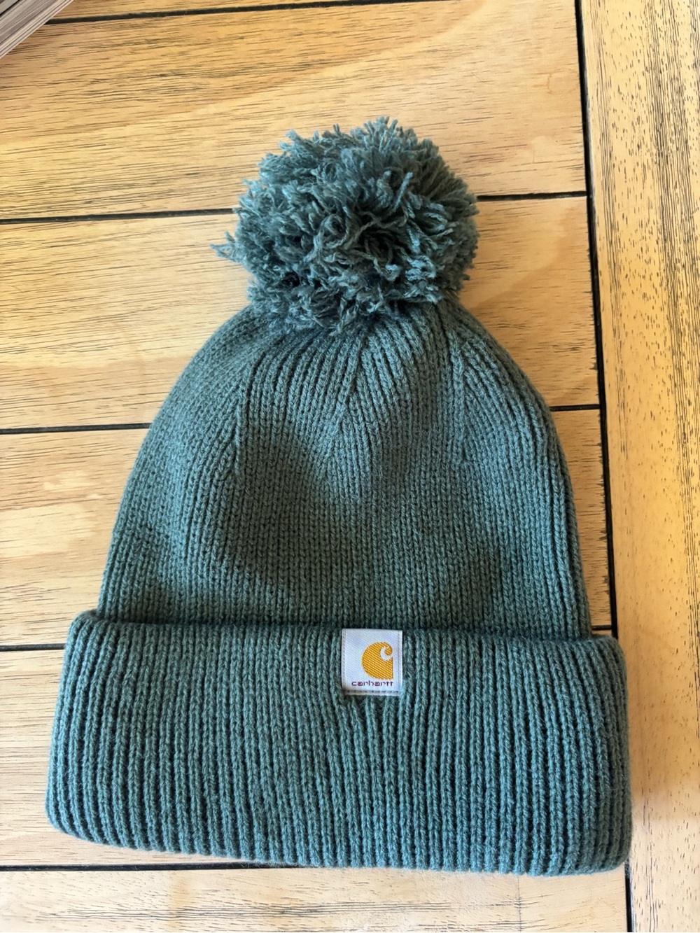 Carhartt Pom Beanie Hat in Teal
